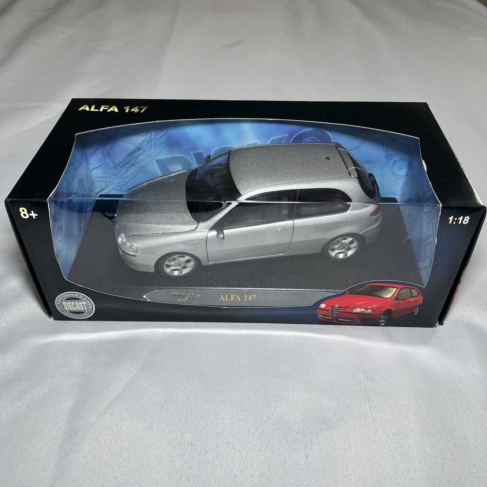 Ricko 1:18 Scale Diecast ALFA Romeo 147 Silver NIB NEW Model Car Vintage
